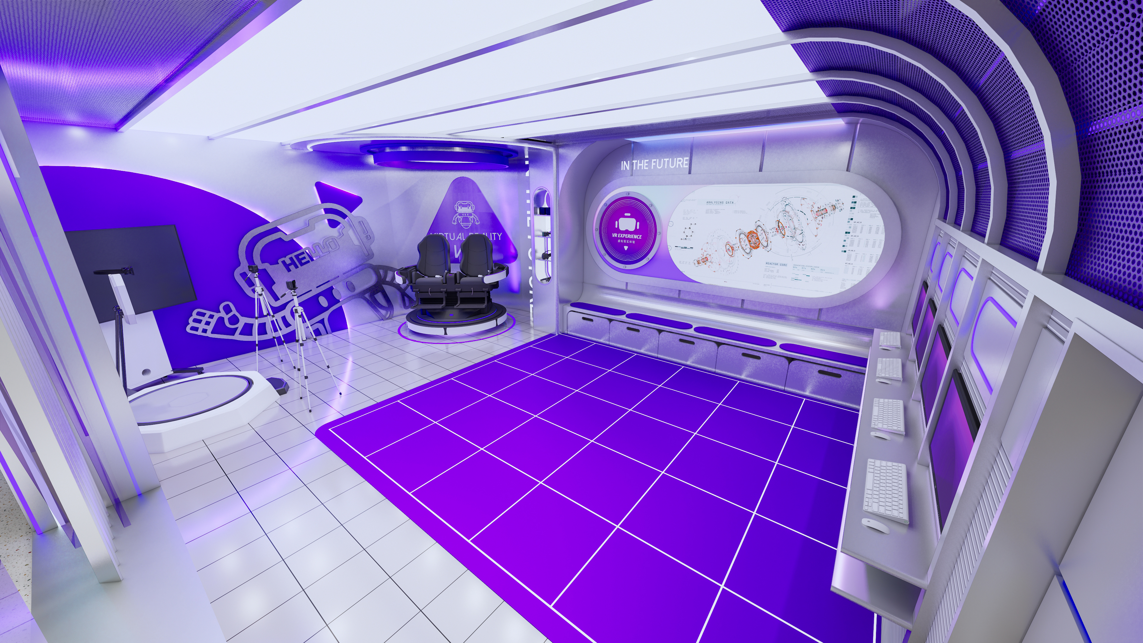 校园文化空间设计 未来感的科技教学VR空间设计-13