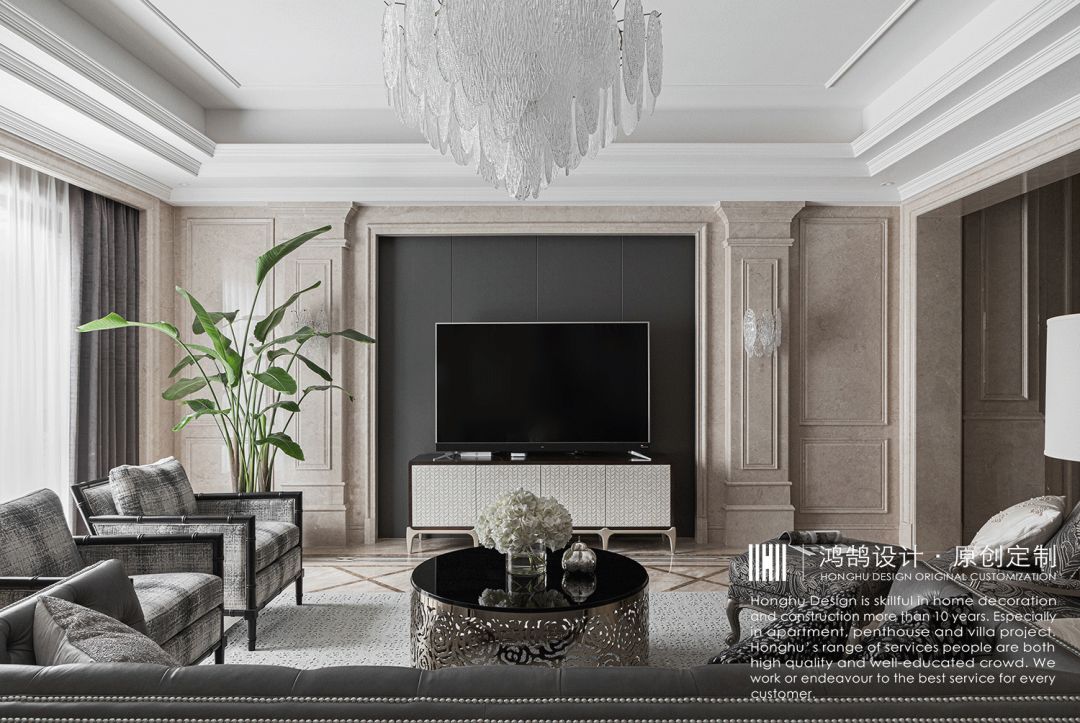 468㎡美式轻奢别墅,生活与艺术的完美融合-24