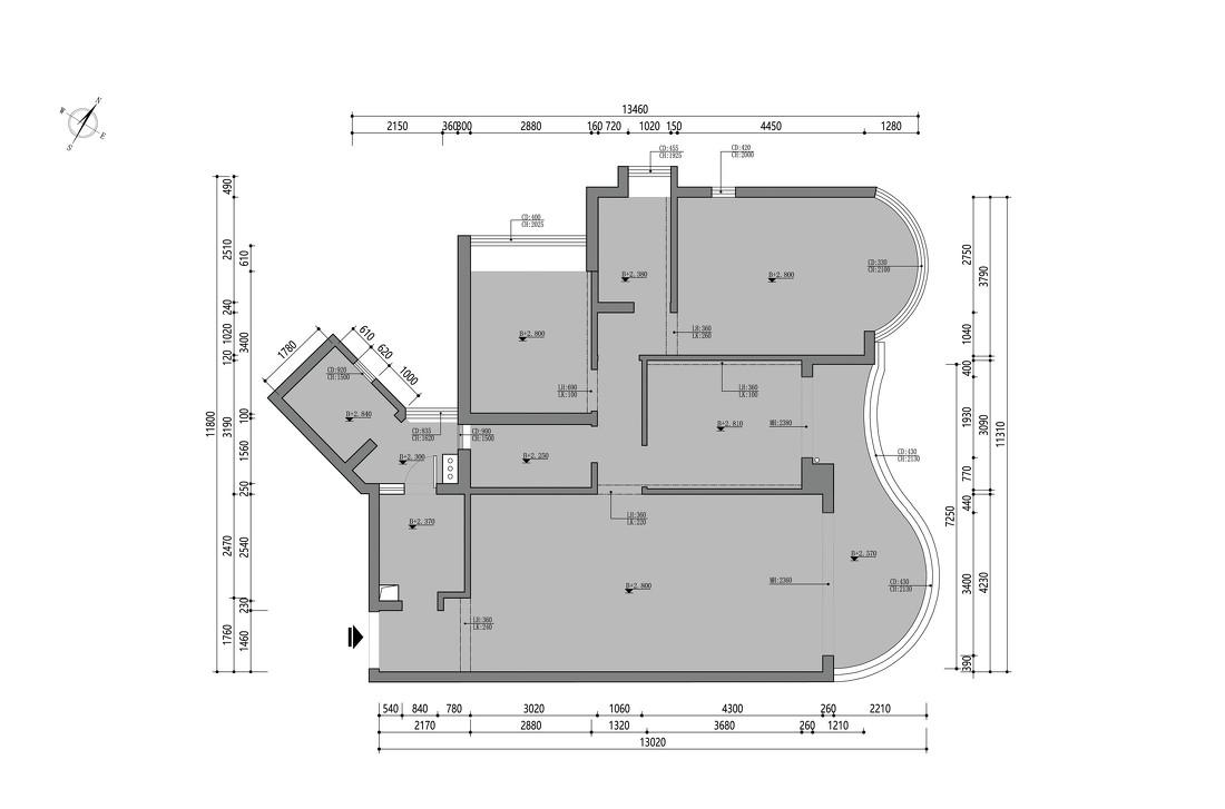 轻法式奶油风·140m²江景平层旧房改造丨中国广州-4