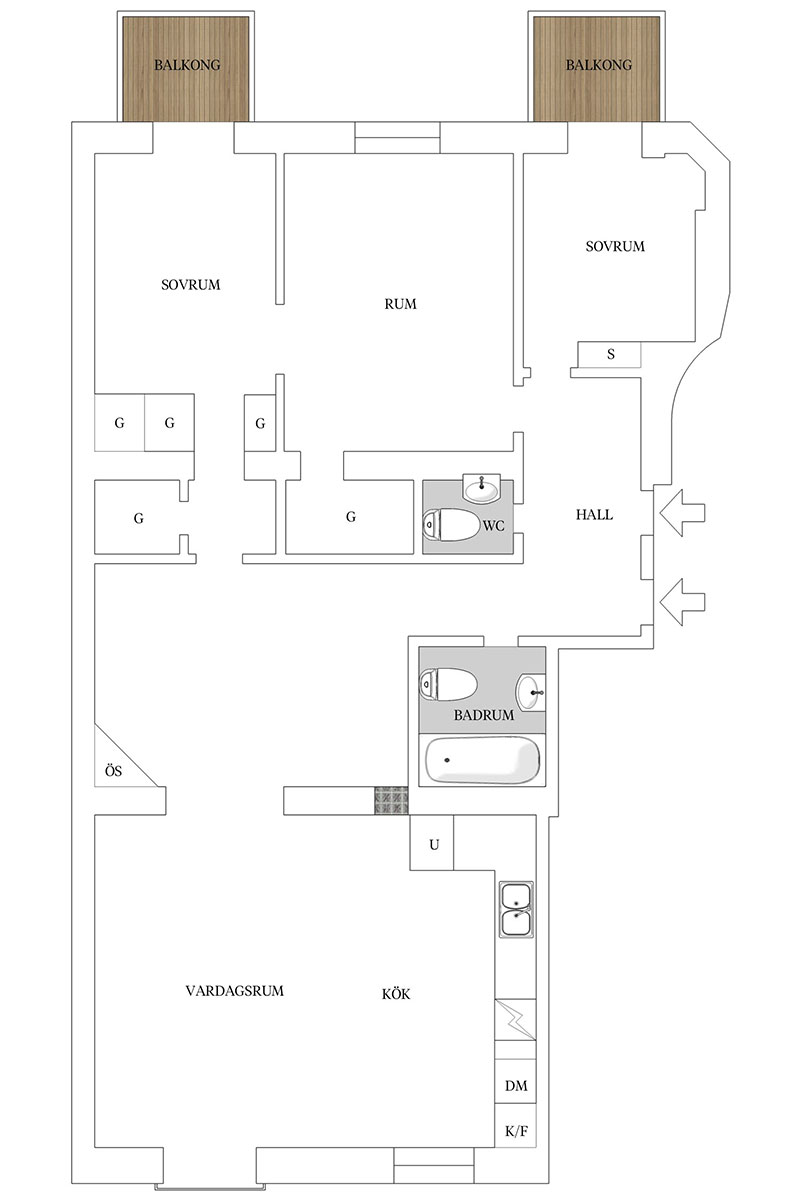 绿色调的斯堪的纳维亚公寓设计-37