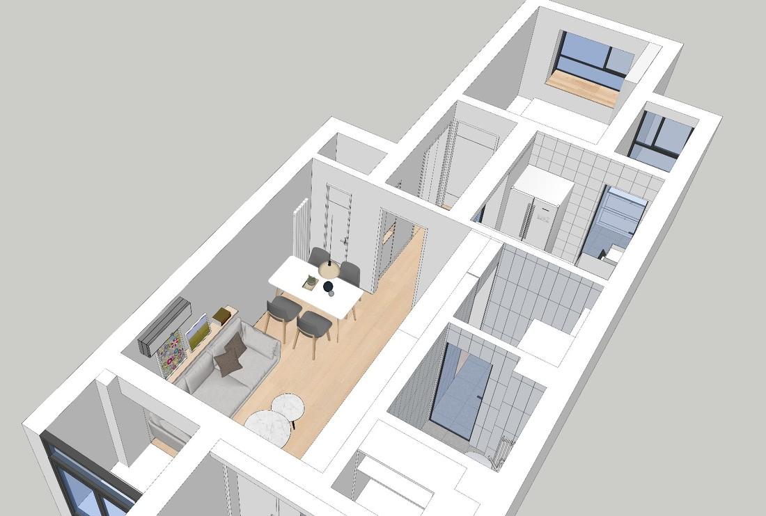 青橙设计 · 温暖简约的平层之家-38