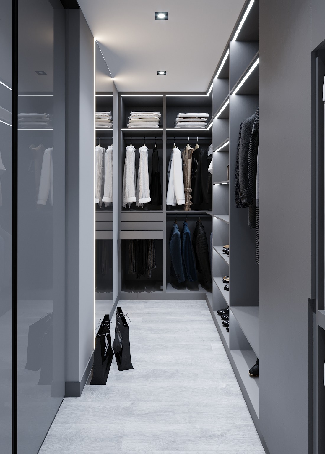 93㎡灰色系空间设计 演绎现代人的精致生活-25