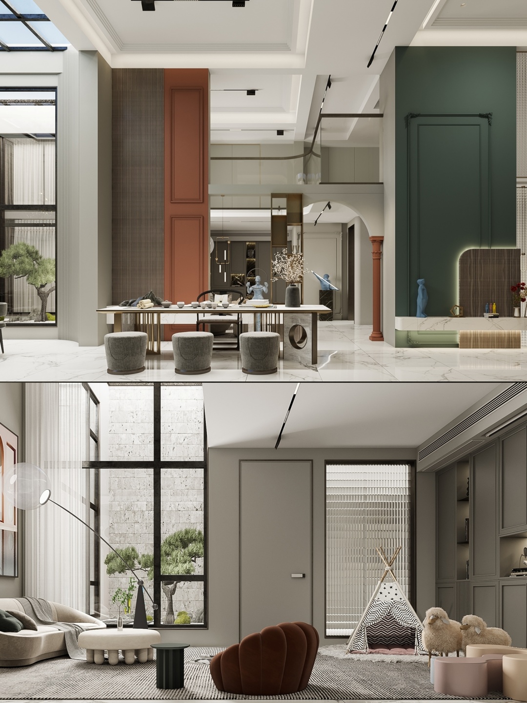 现代法式轻奢别墅设计,洛丁山的记忆-13