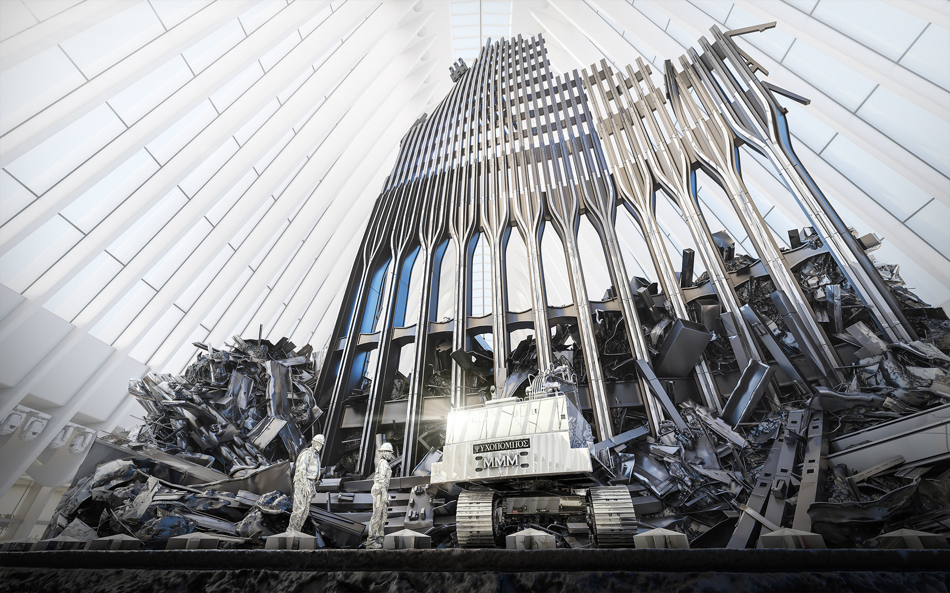 3D Animation of Steel Standing Memorial-6