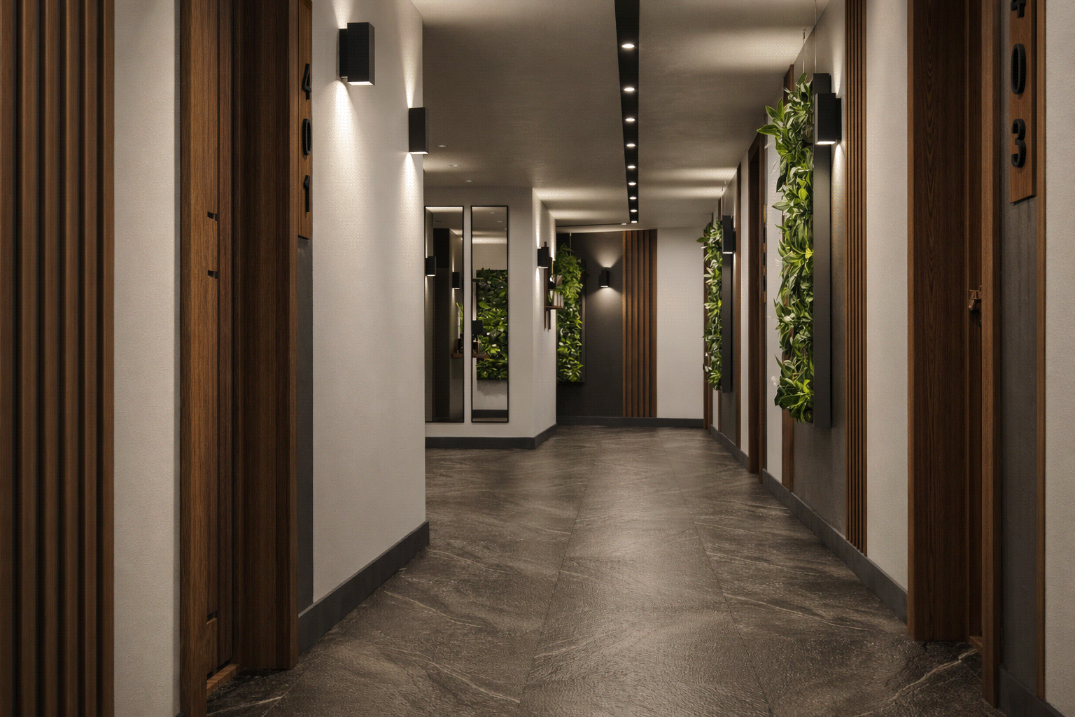 Antarayin Residence: Hallway Design & Execution-3