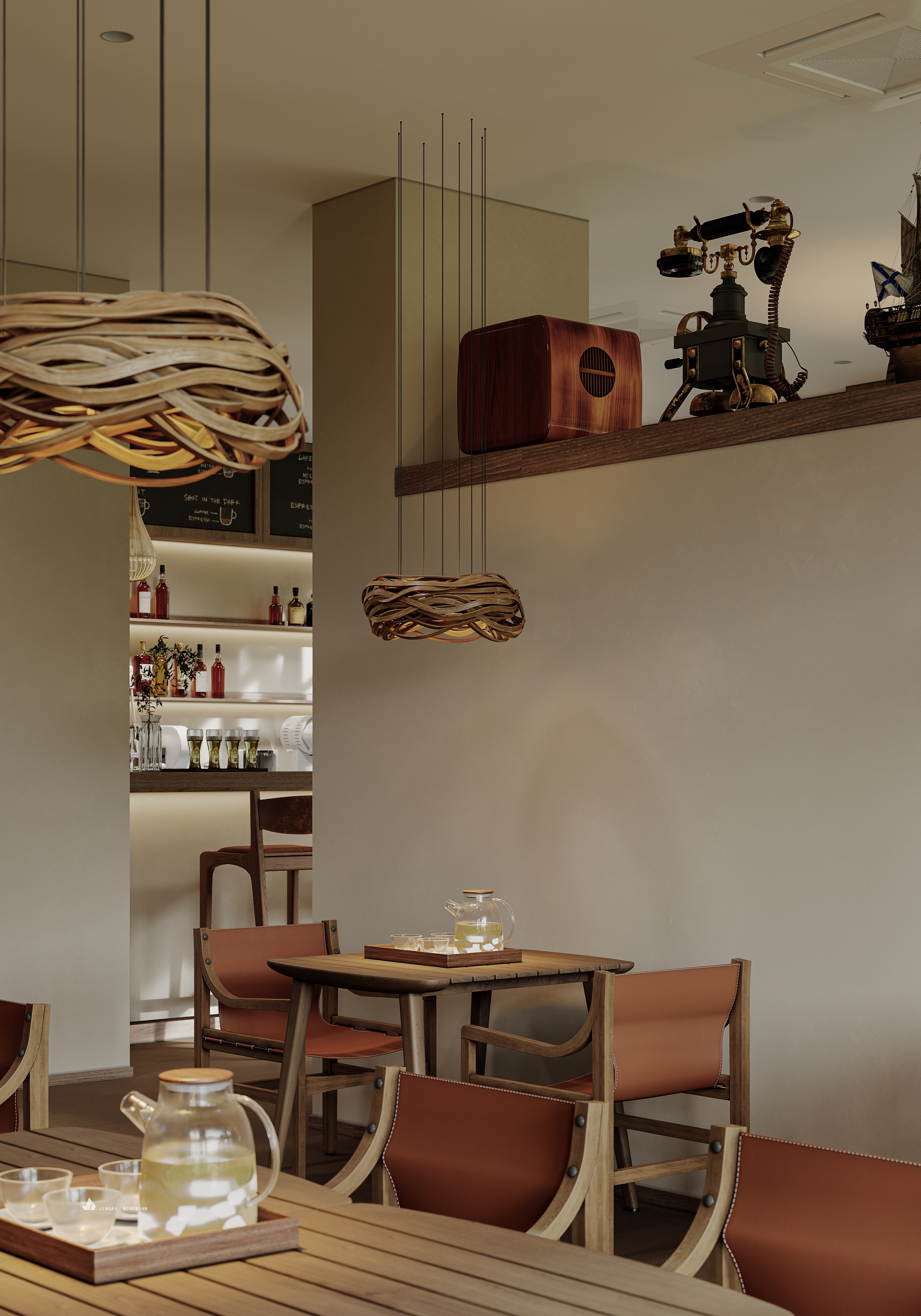 1W 茶室设计 | 简约中式风，演绎现代茶文化-5