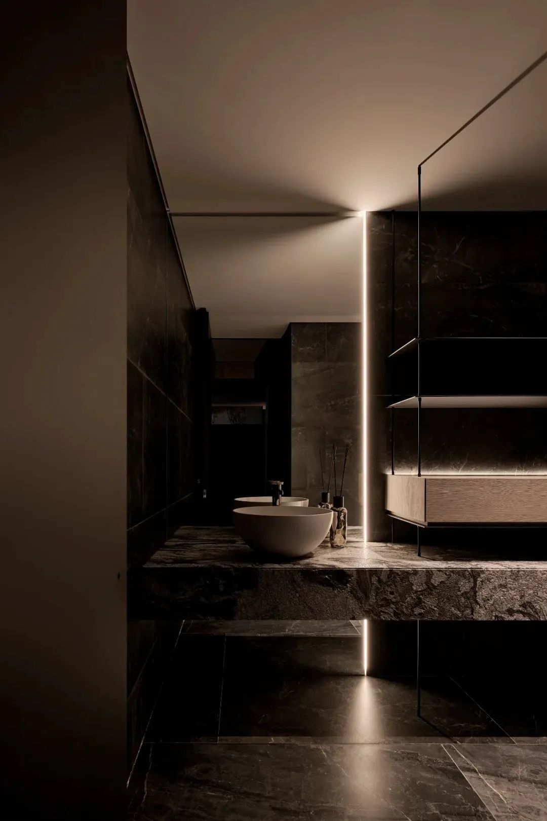 320㎡当代轻奢深色系私宅丨唐忠汉-32