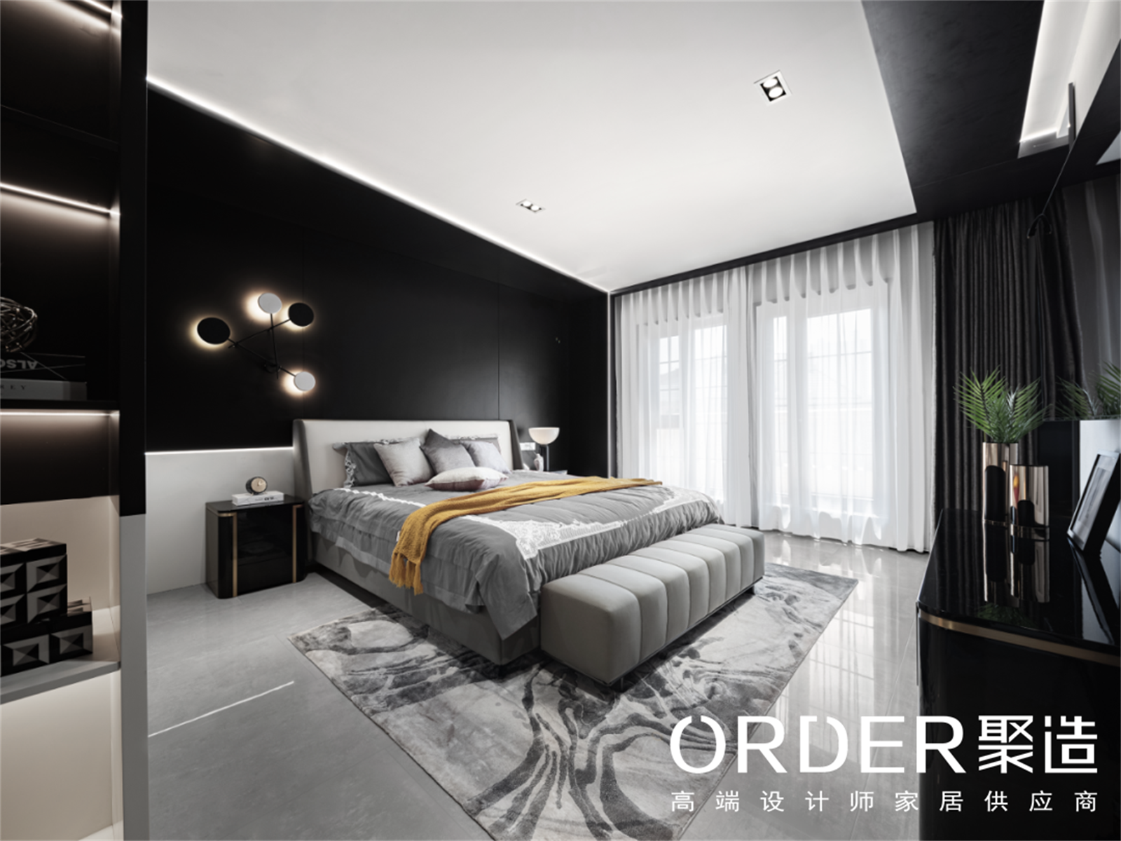 极简大平层家具落地案例-8