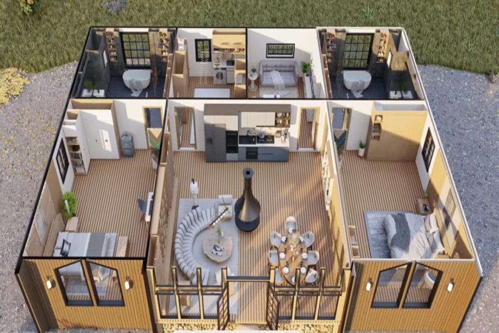 现代集装箱房屋与自然交织的生活  潮流房屋设计-23