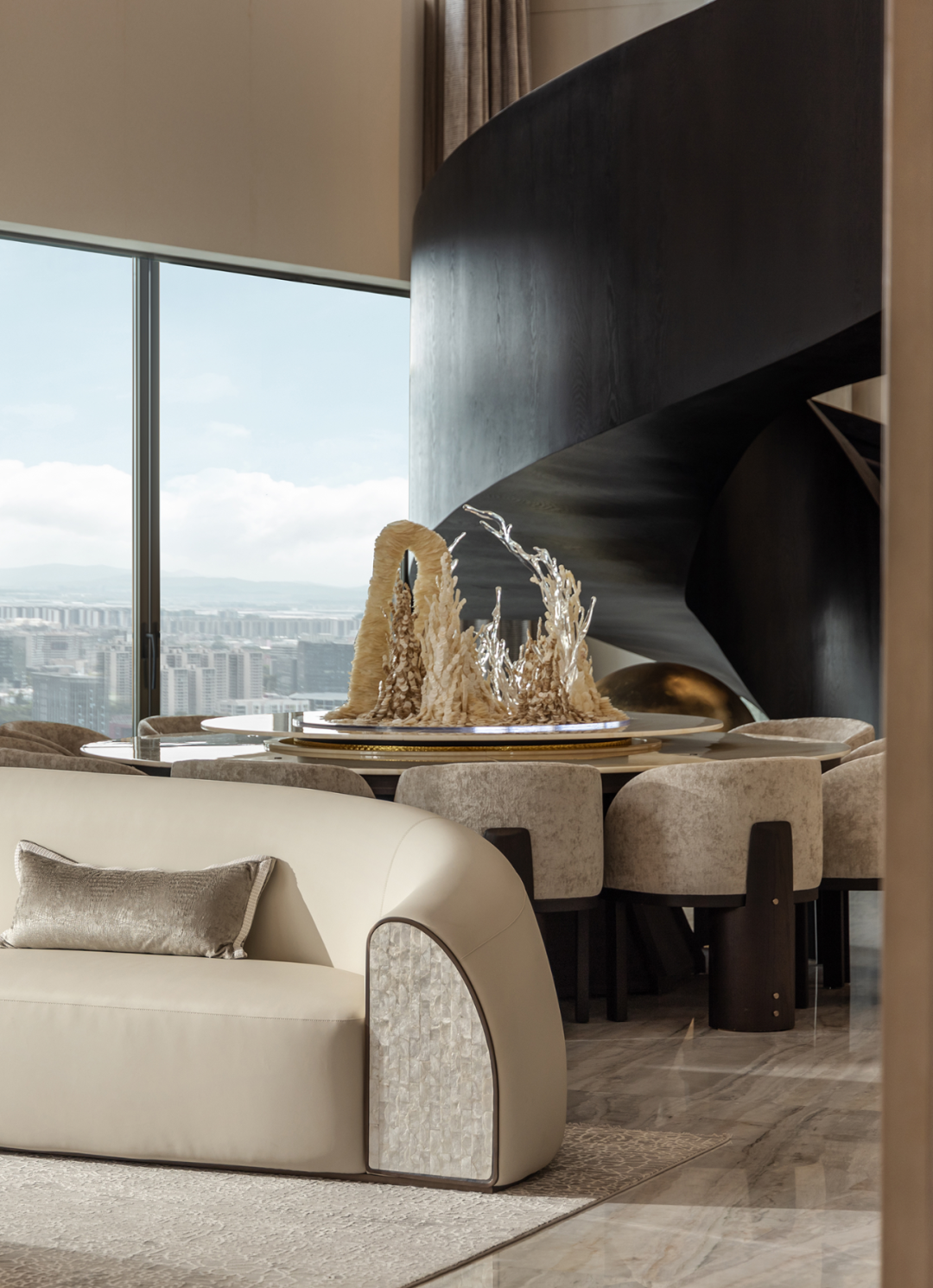 奥迅X新作｜流动艺术馆一826㎡顶层复式豪宅设计-40