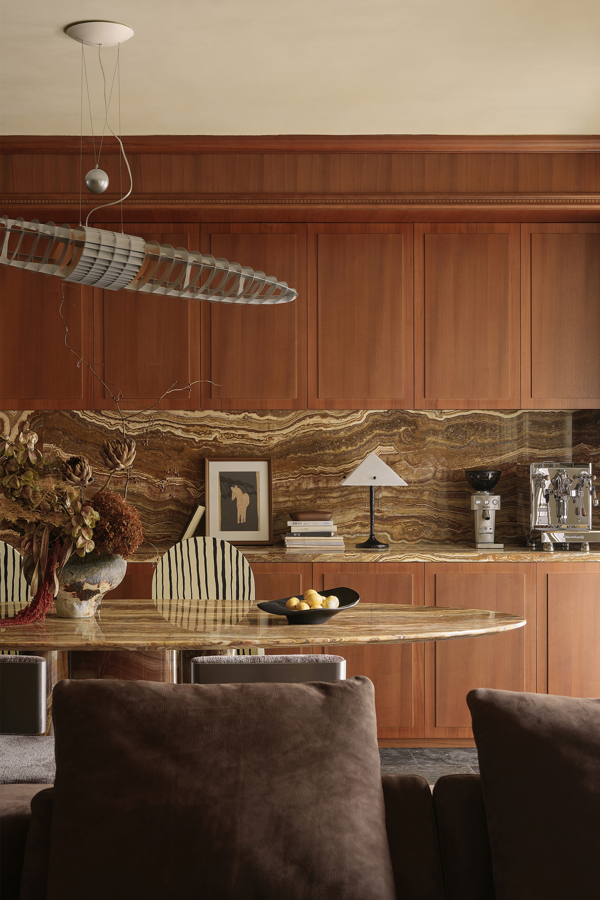 杭州翡翠城大平层“老钱风”设计丨中国杭州丨有斯设计-14