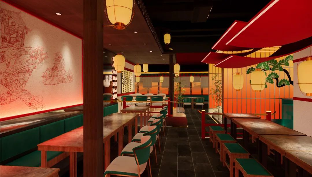 漫山日料品牌空间全案设计丨中国长沙丨由里设计-50