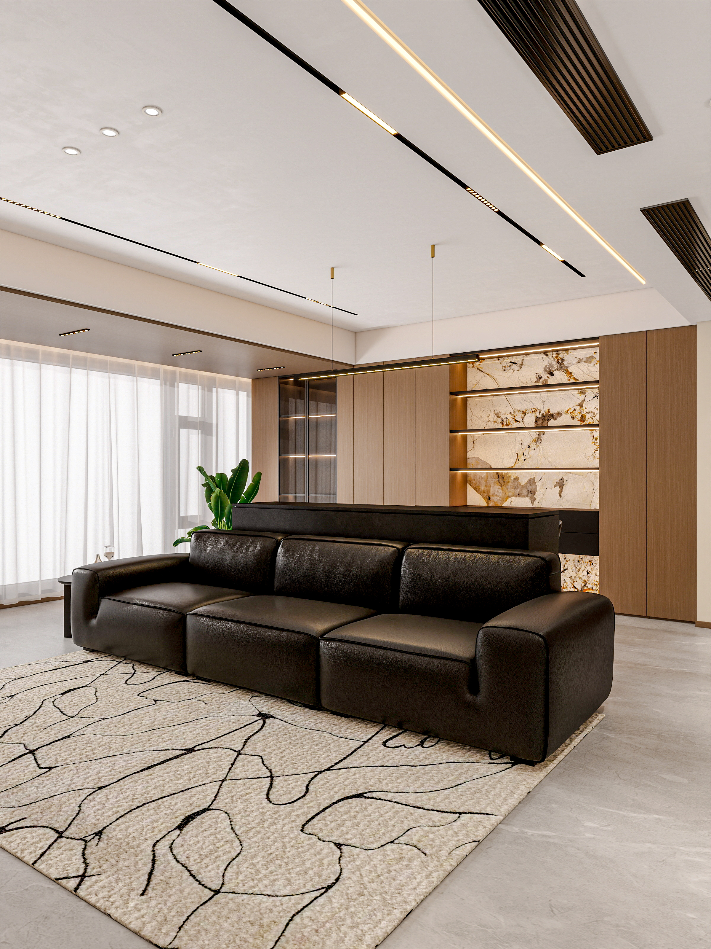 四川成都锦熙华庭鹭湾一号（138平方意式极简三居室）-10