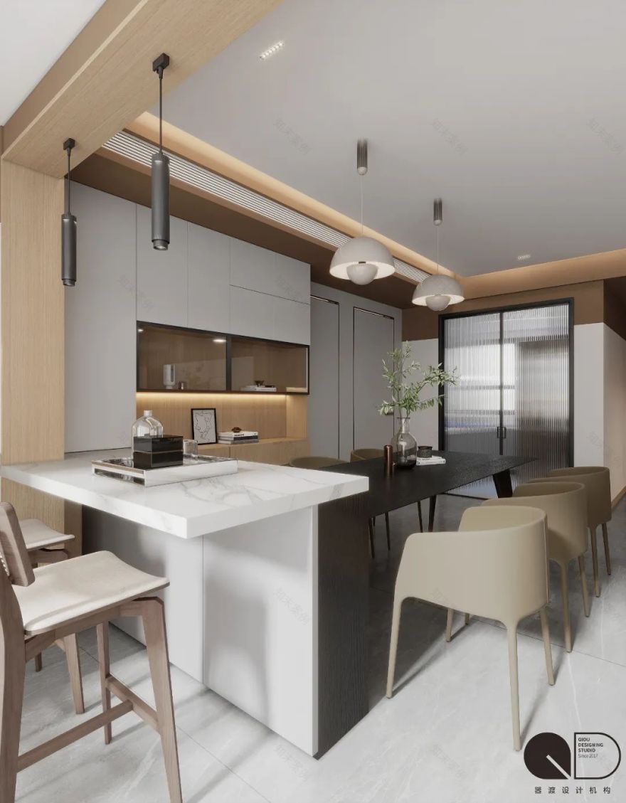 风动清辉 · 法式自然主义城投广场住宅设计丨器渡空间设计-25