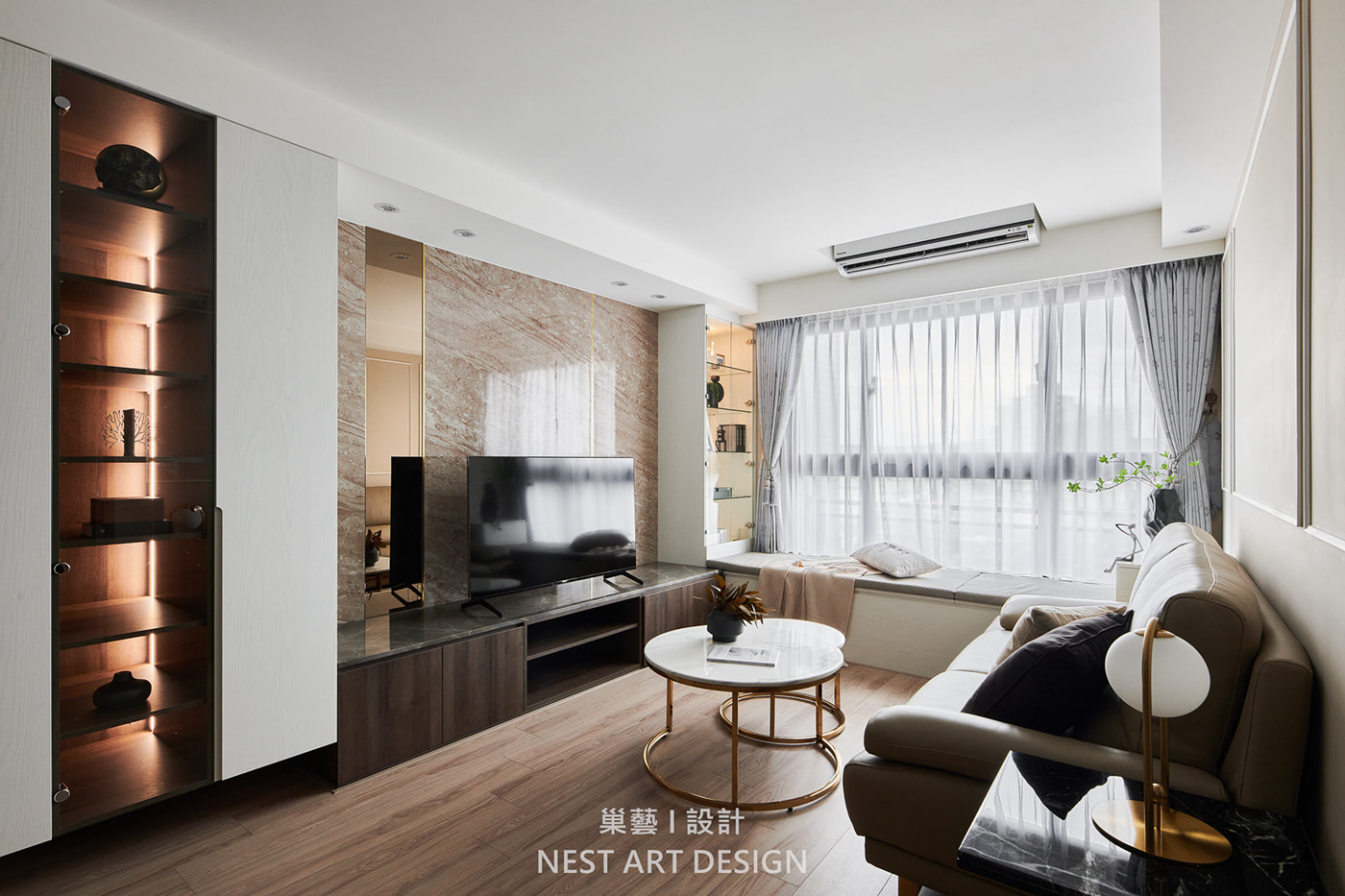 桃園龍潭輕奢華古典住宅設計丨演拓空間設計-18