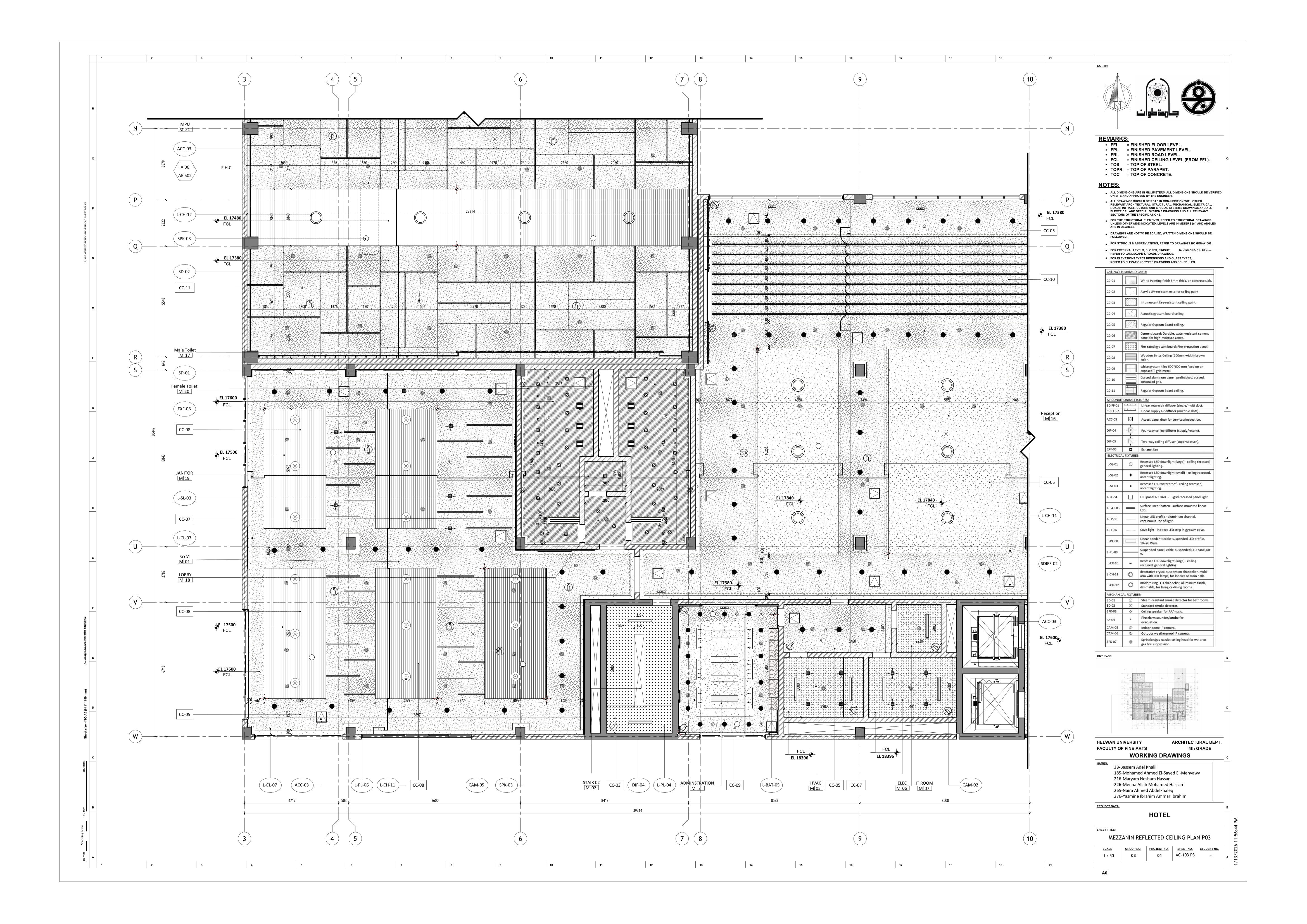 Blue Hotel | 3-Star Hotel Working Drawings-61