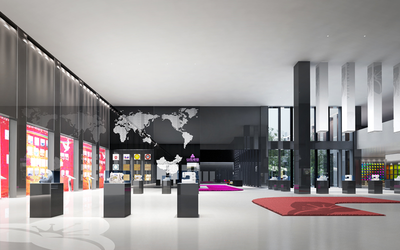 威海山花地毯展厅装饰工程-3