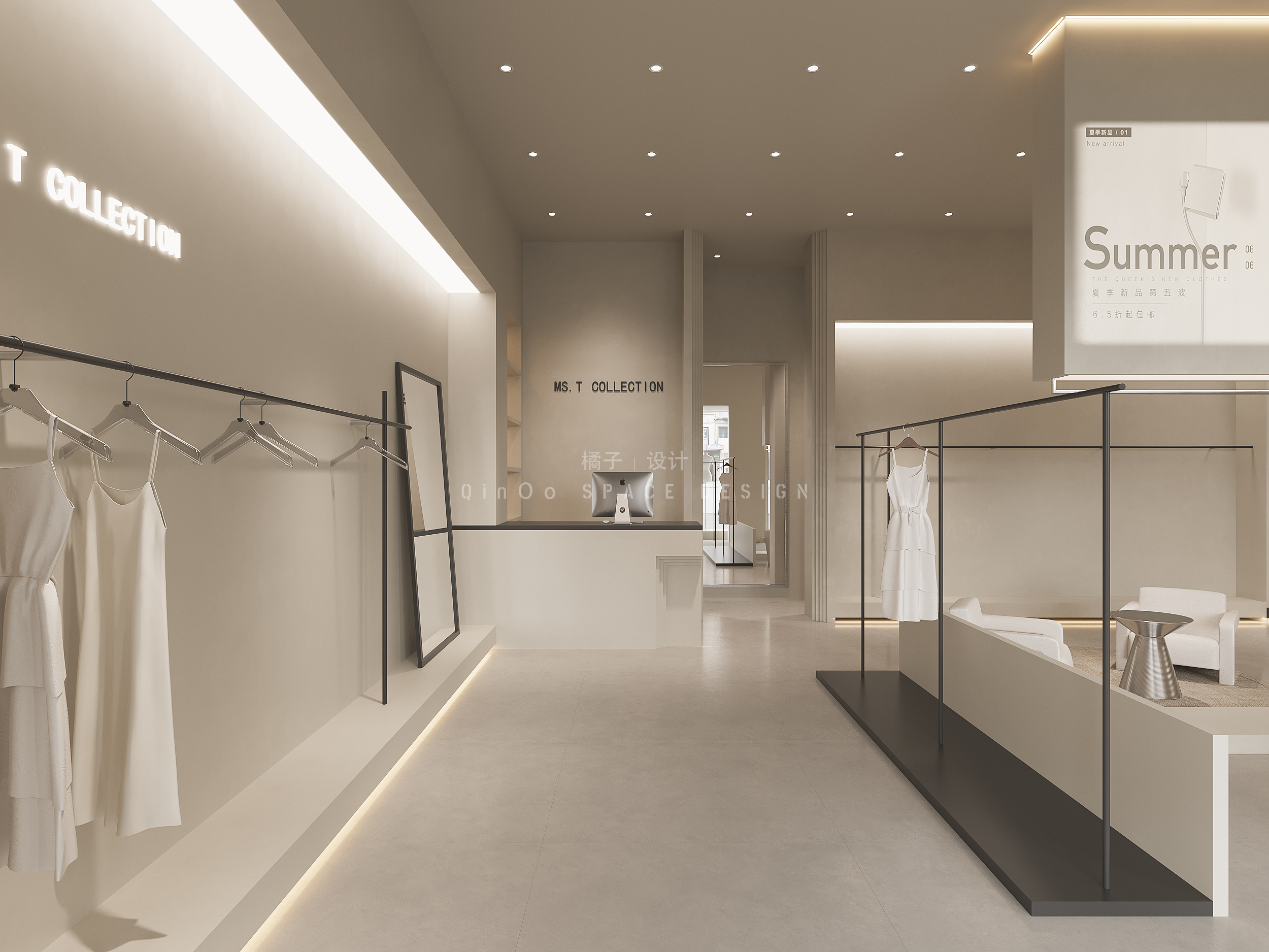 现代极简服装店设计-4