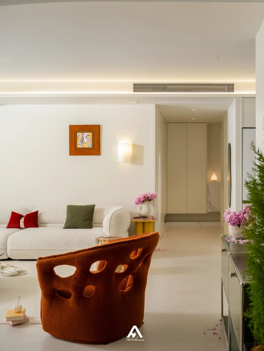 南昌阿鹤设计|自带清凉感的家，淡彩绿意~-2