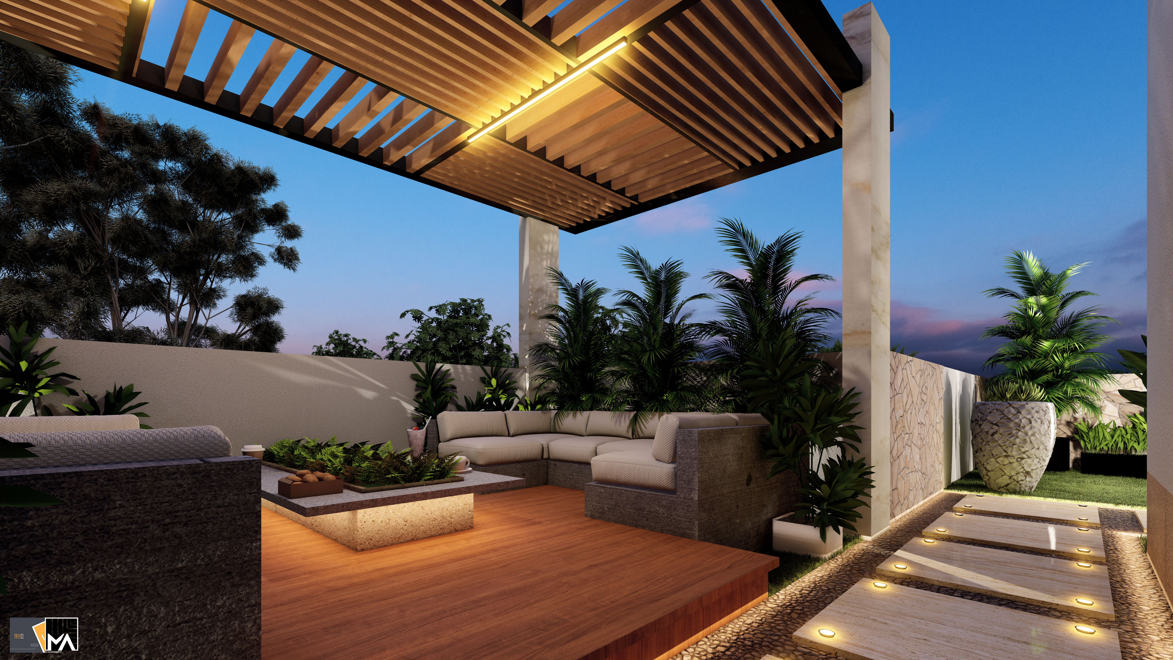 屋顶景观别墅棕榈山丨TRIO INTERIORS-14