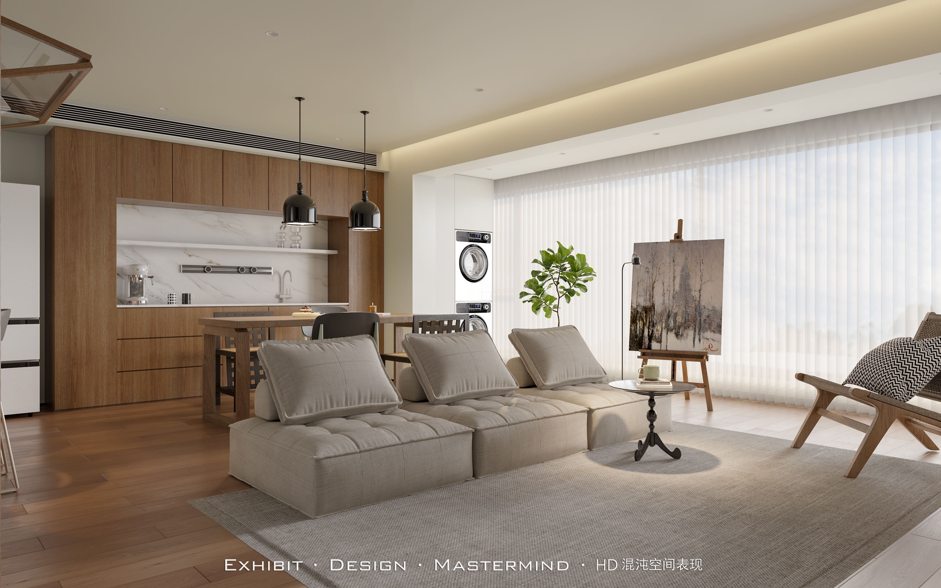  现代 极简风 平层客餐厅 X 混沌空间表现 -2