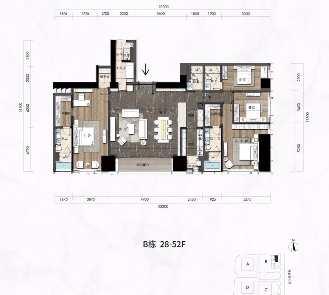深圳湾顶级豪宅大平层样板间 让景观与室内融为一体  SCDA新作-4