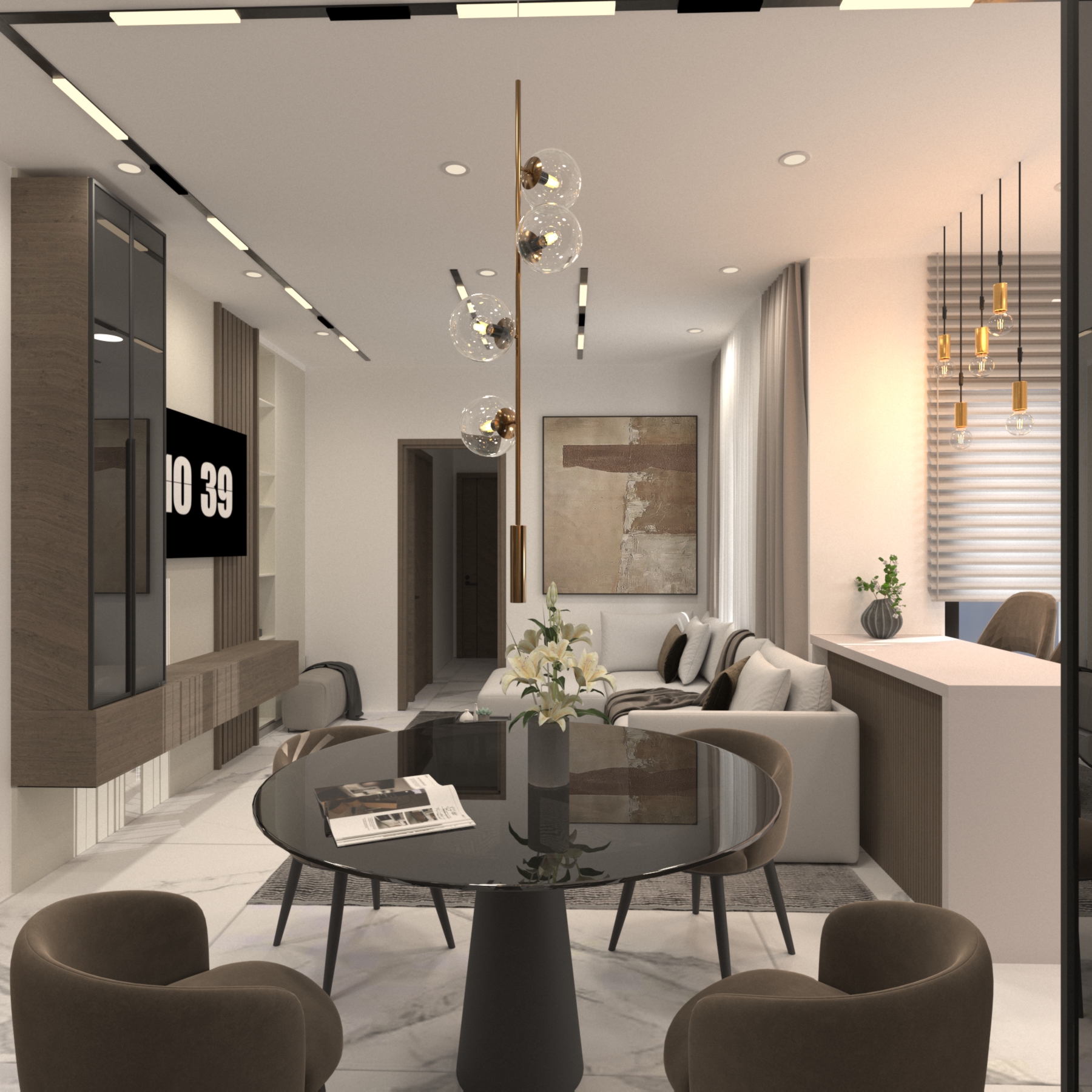 projet d'aménagement : living room-5