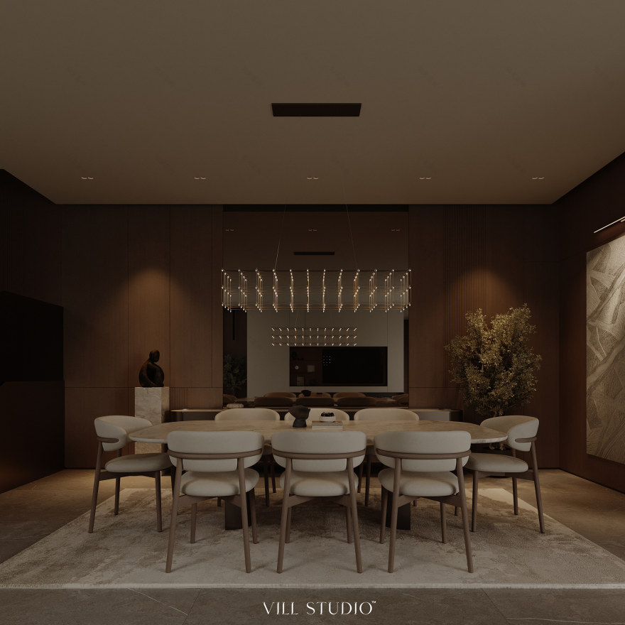 MODERN LIVING - DINING INTERIOR DESIGN | KSA-1