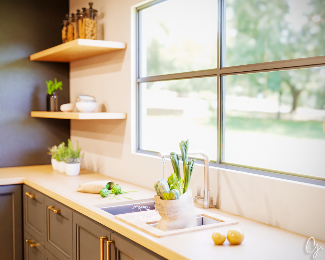Kitchen with wood and black combo !!!-6