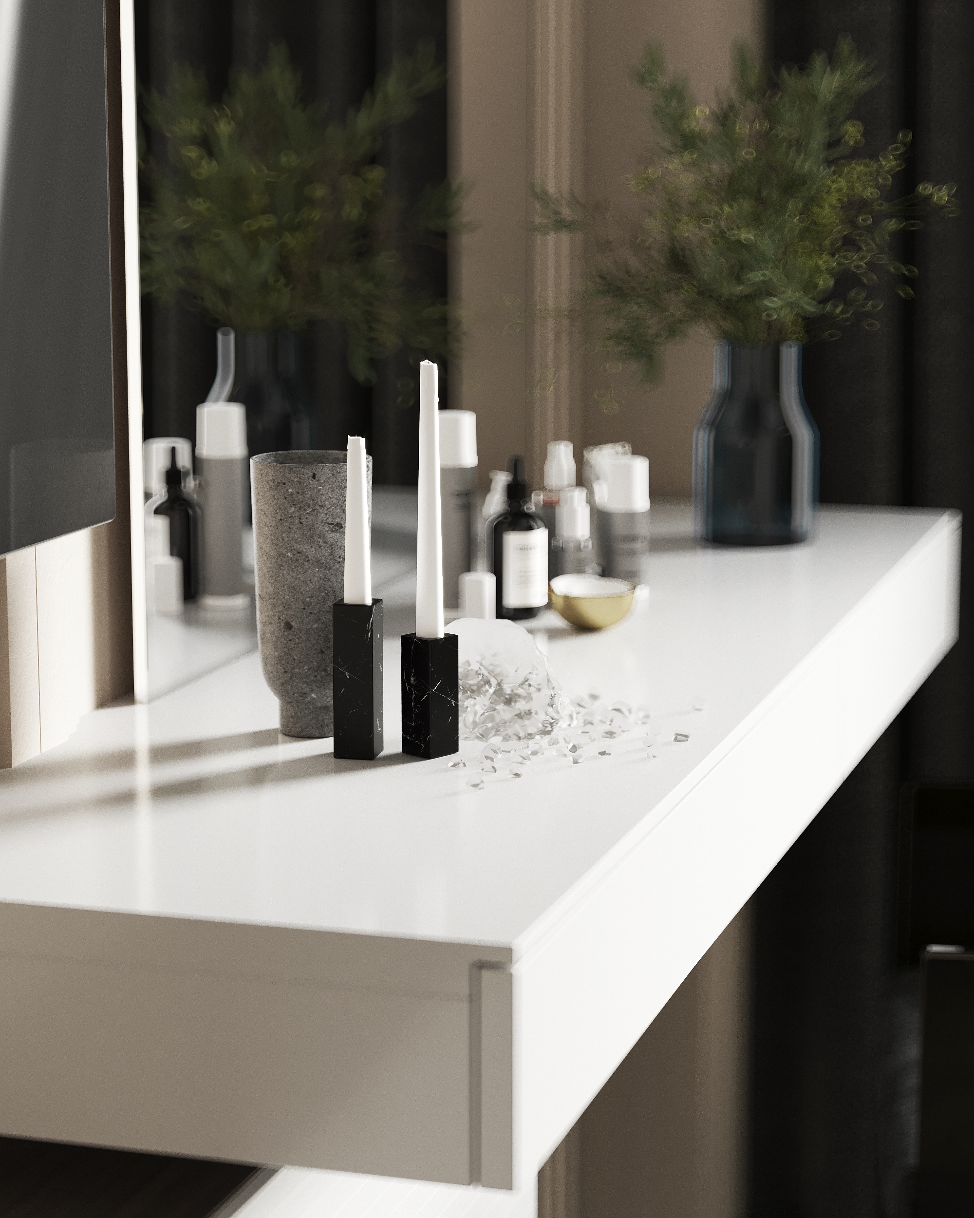 海蓝宝石公寓（因flat常见有公寓之意，结合AQUAMARINE（海蓝宝石）推测可能是公寓名称，具体需结合实际语境） 丨safonovinterior-36