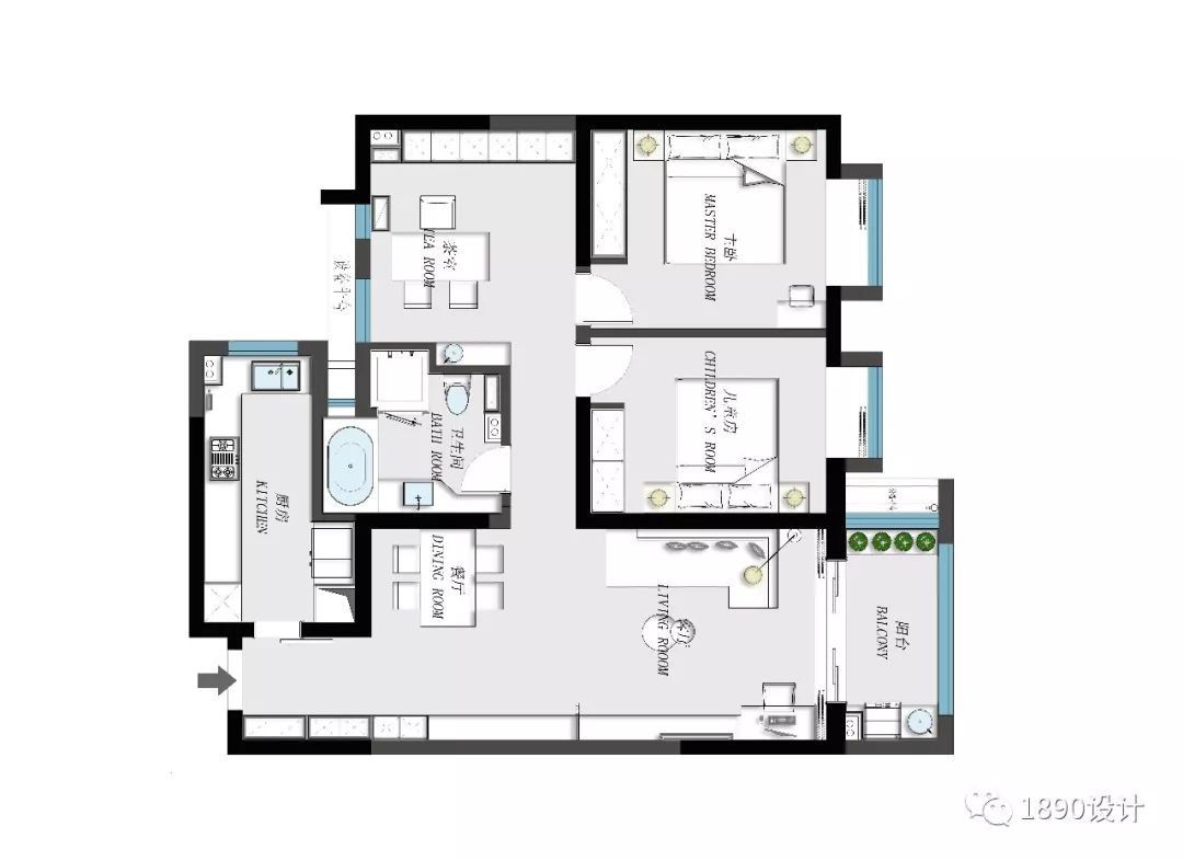 万科森林公园 242㎡通厅设计，折纸概念让空间更立体-56