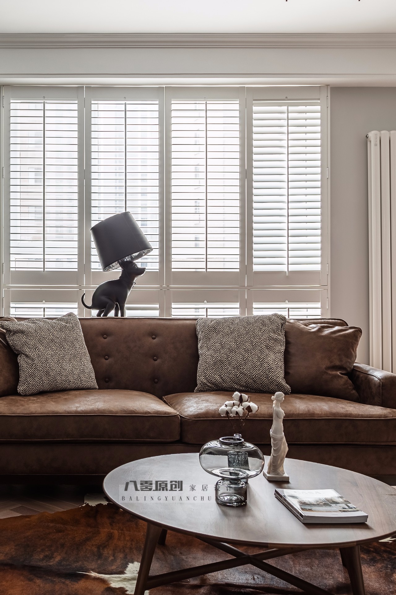 暖享时光 | 淄博颐丰花园 175㎡美式复古风全案设计-11