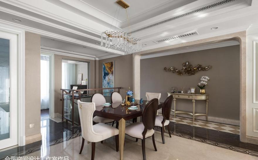 轻奢生活空间,金属质感与色彩的完美融合-12