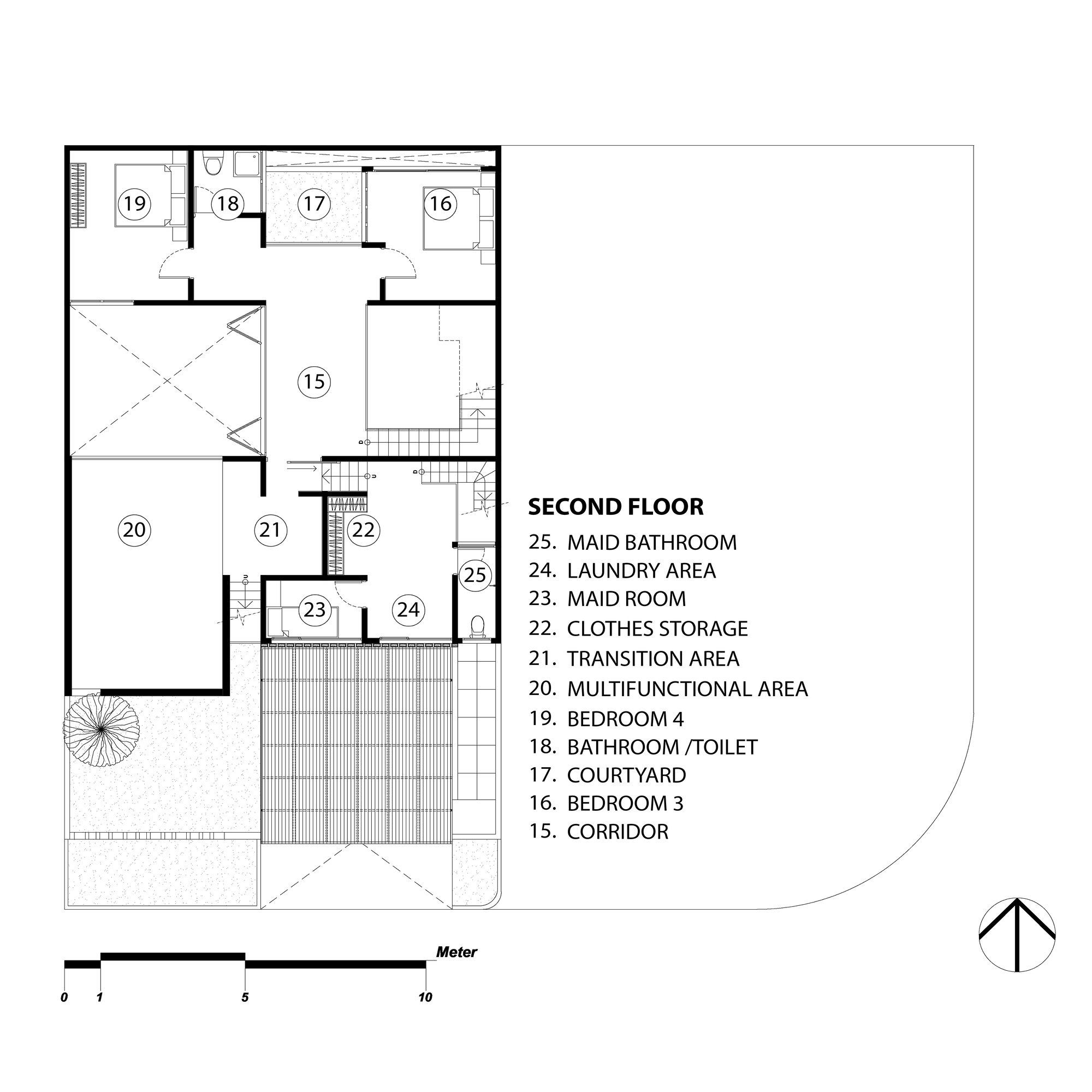 绿意盎然的 Griyoase 住宅丨印度丨Andyrahman Architect-48