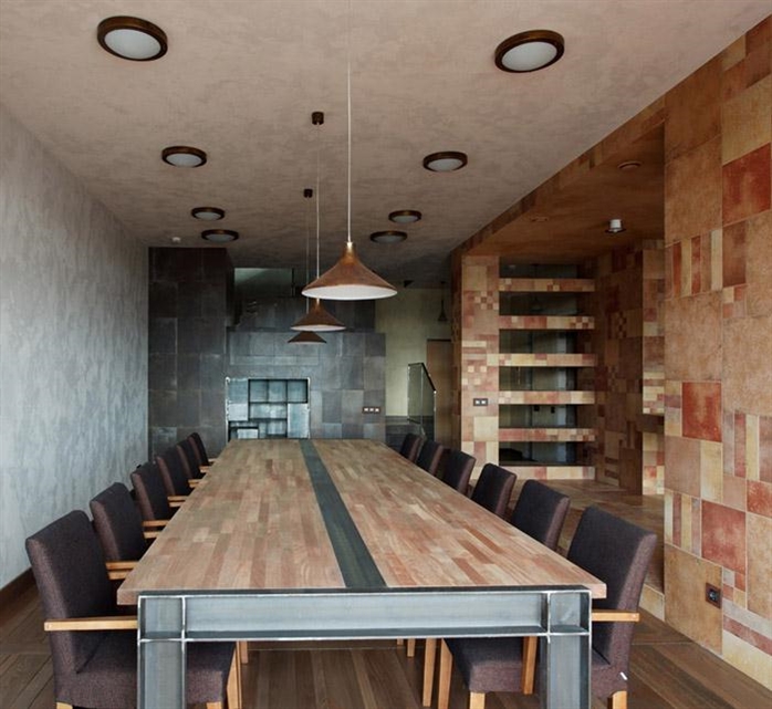 俄罗斯 18 层顶层公寓,多层次空间与自然金属元素的创新结合-27