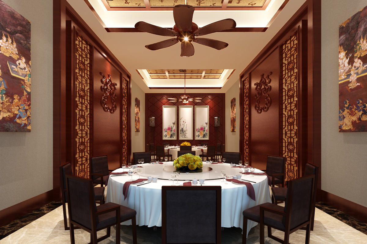 新中式风格奢华酒店餐厅 会所包房 包厢 包间 高清效果-3-17