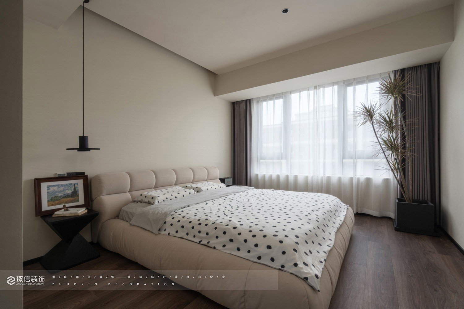 110 平简约现代风舒适空间丨琢信装饰-25