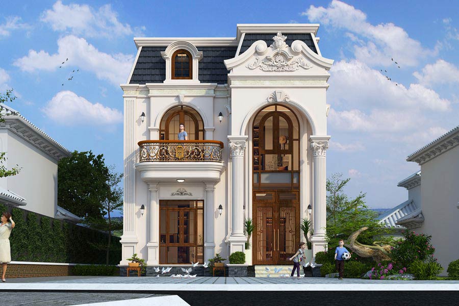 65+现代古典风格街边住宅设计案例-5