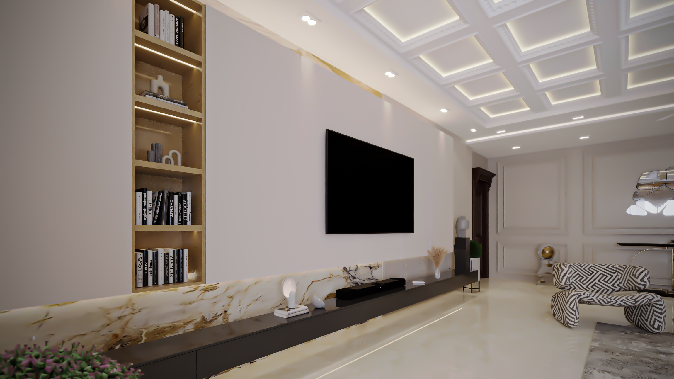 古典电视休息室丨PakistanLahore丨Team Axis Interior-8