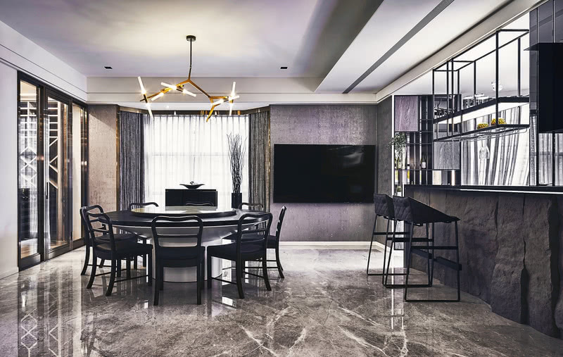 灰色雅致空间，几何元素与现代语汇的完美融合-9