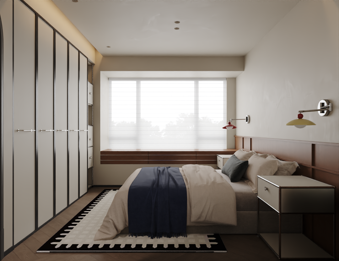 深圳如愿空间设计丨卓越和奕府93㎡，在生活的框架里注入包豪斯的浪漫秩序-14