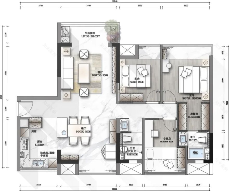 梦幻混搭,城市女业主的精致生活空间-25