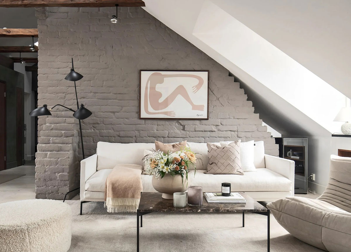 百年砖墙的现代阁楼公寓-1