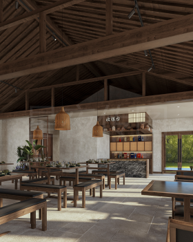 林间宋韵：把山野的风，吹进木构餐厅里