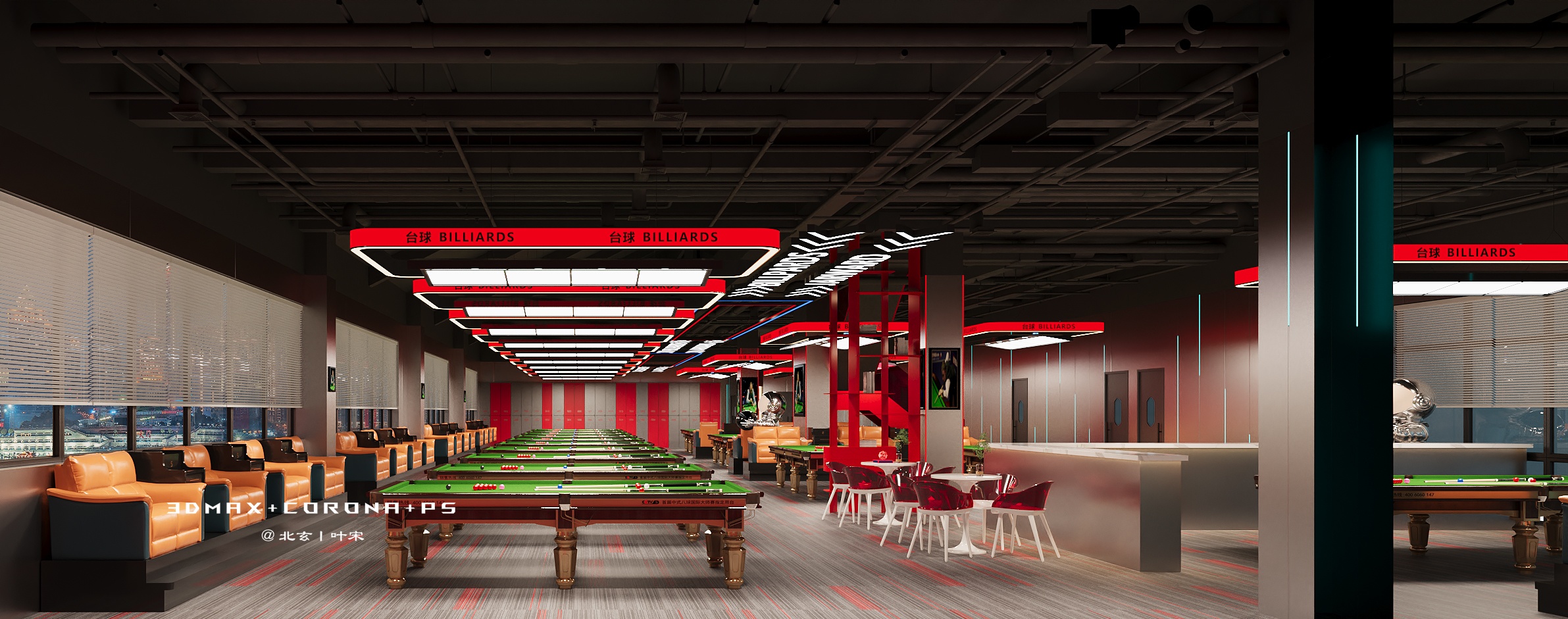 台球室设计案例丨台球桌上见真章！-9
