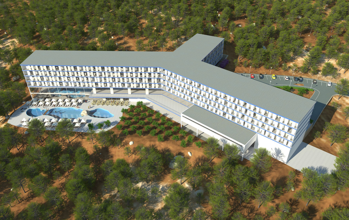 孤独酒店；也可翻译为 偏僻酒店；因不明语境，以下单从字面翻译为供参考
独行侠酒店 （lone有 独行侠的 意思）  

建议提供更多背景信息，以便更精准翻译 若需只从字面上取唯一答案，那可以是 孤独酒店 丨克罗地亚丨B&P Architecture-6