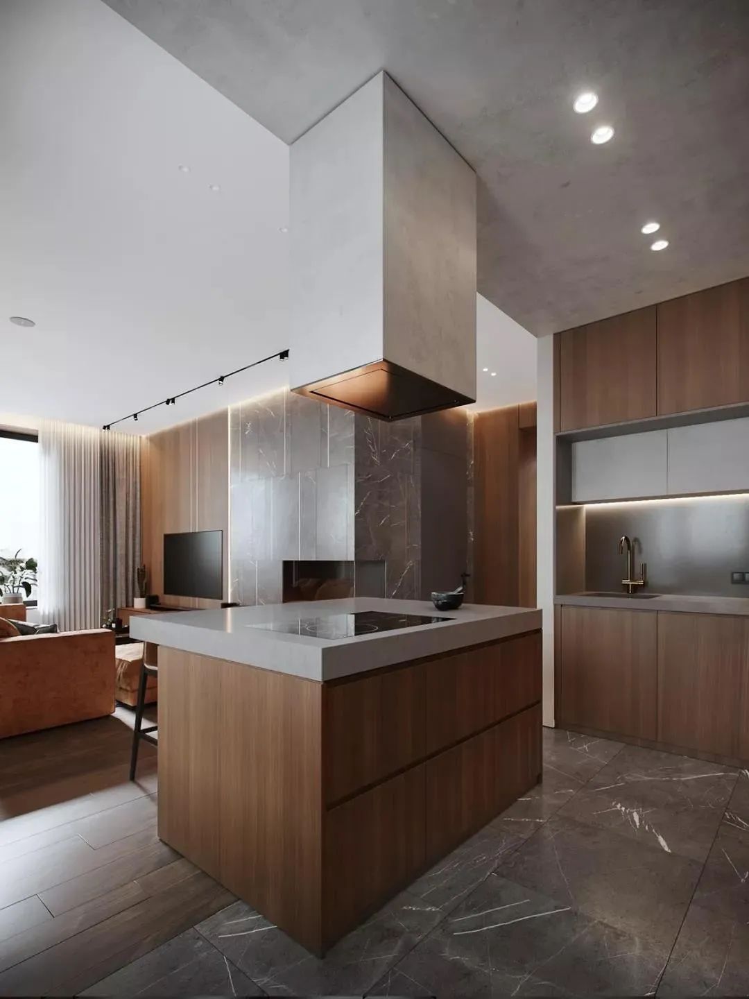 莫斯科 115㎡原木极简，温馨时尚空间设计-21