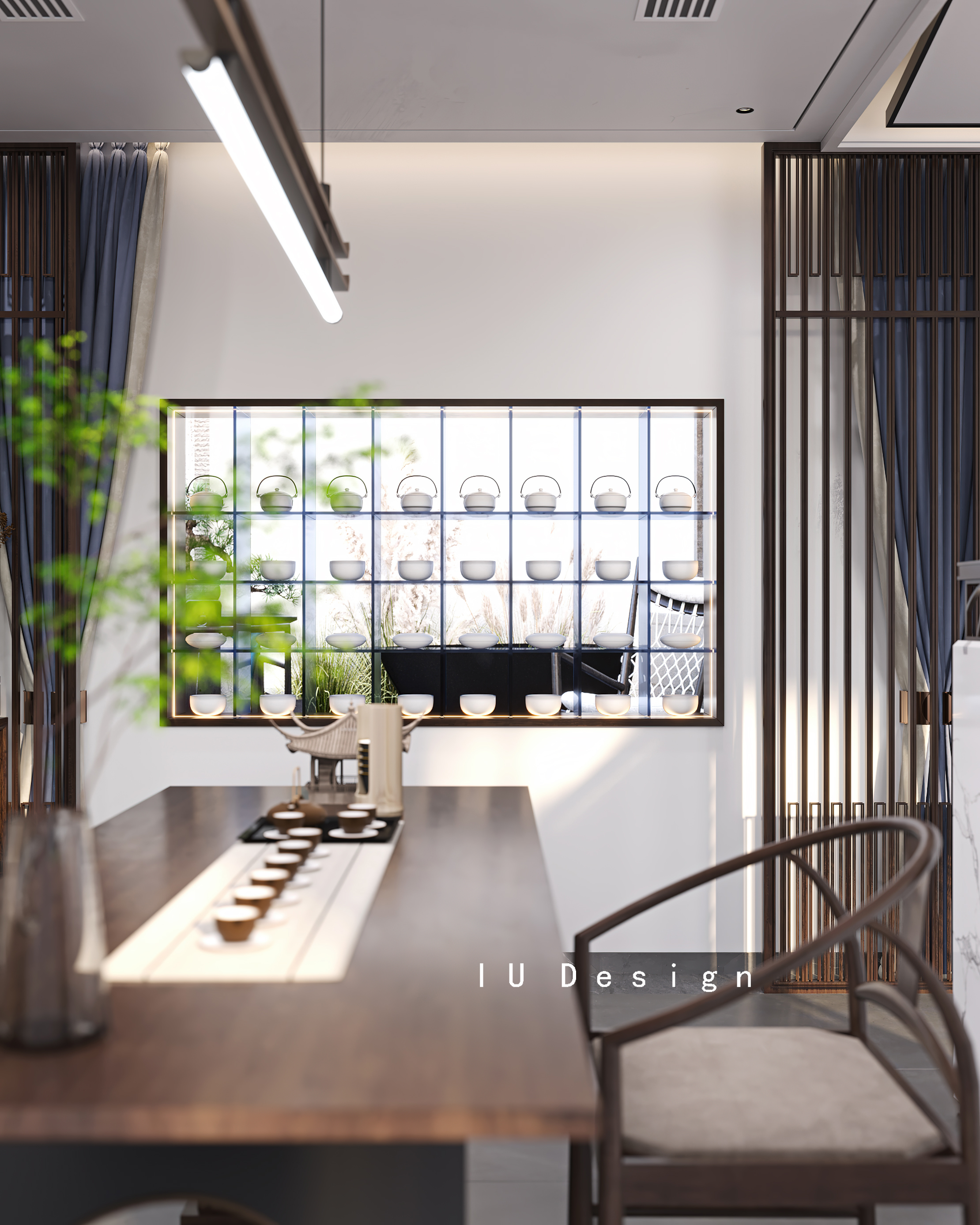 哎呦设计表现·新中式别墅大宅丨哎呦视觉-8