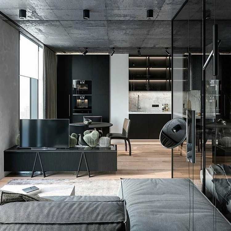 Квартира-студия в стиле лофт - 6 проектов, Фото интерьеров-104