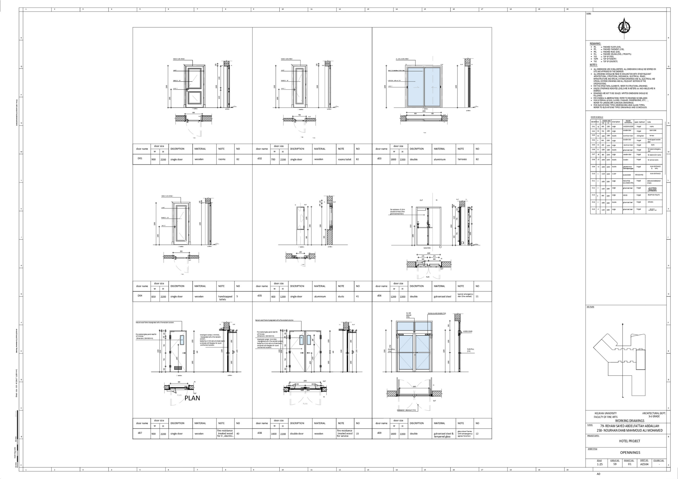 RENOS(3  STARS HOTEL)技术绘图项目丨赫勒万大学美术学院建筑系-41